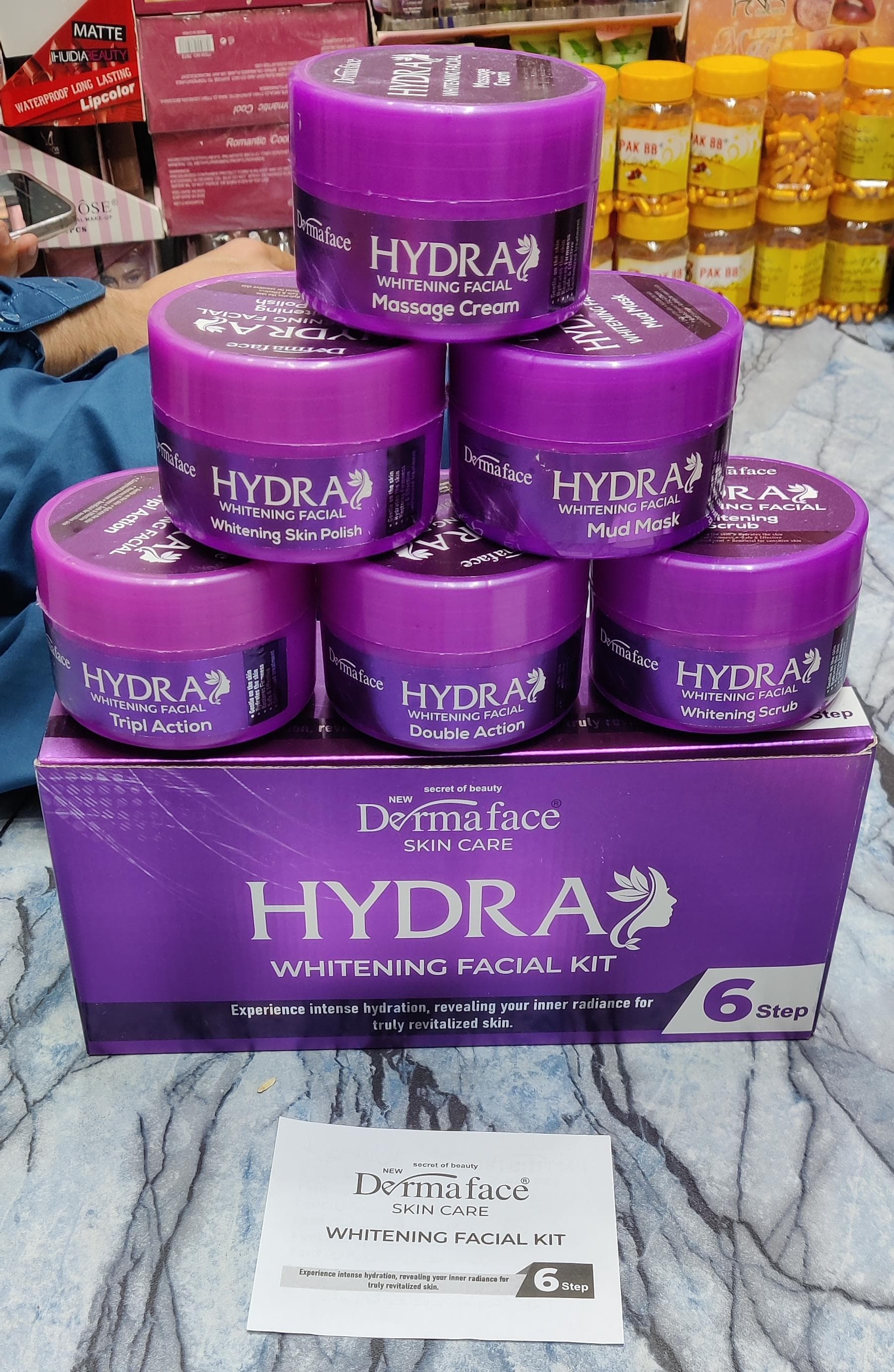 Derma Face Hydra Facial Kit – 6 Step Glow Care