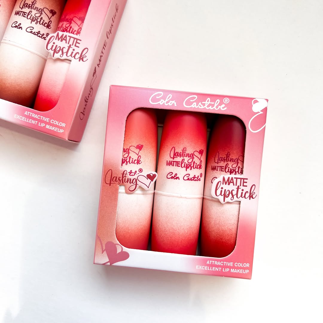 Color Castle High Coverage &amp; Long Lasting Lipstick [Pack of 3] | Color castle lipsticks Pack