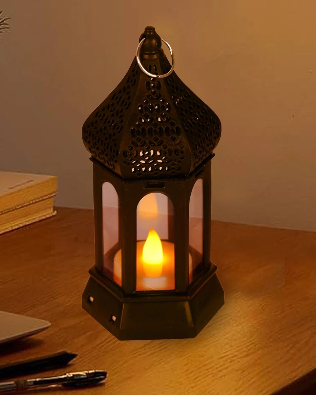 Antique Black Candle Lamp, Atmosphere Decoration Creative, Portable Night Light