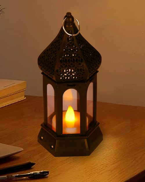 Antique Black Candle Lamp, Atmosphere Decoration Creative, Portable Night Light