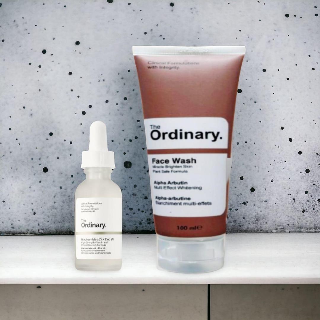 Pack of 2 The Ordinary Niacinamide Serum &amp;  The Ordinary Alpha Arbutin Face wash Deal | Perfect Deal