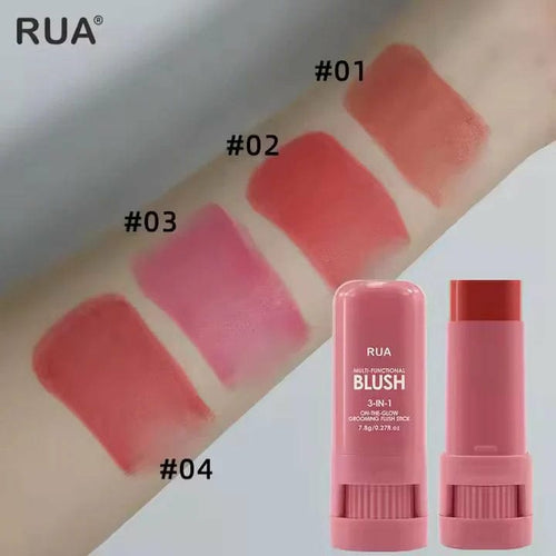 High-Pigment Matte Blush Stick – Long-Lasting, Water-Resistant & Blendable Contour Balm - Random Shades - Pack Of 02