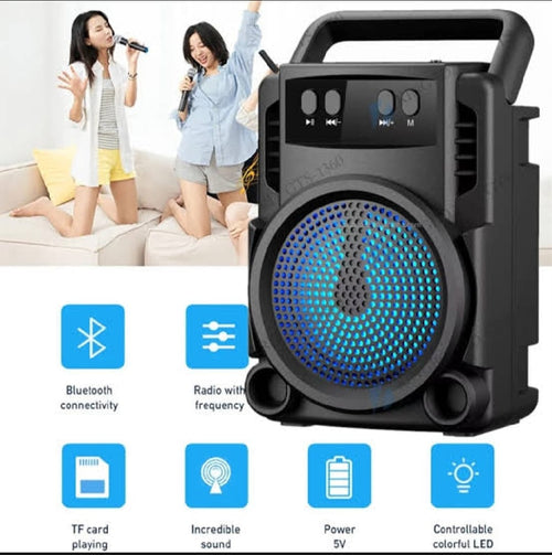 Portable Speaker, Rechargeable Mini Wireless Bluetooth With FM Radio USB