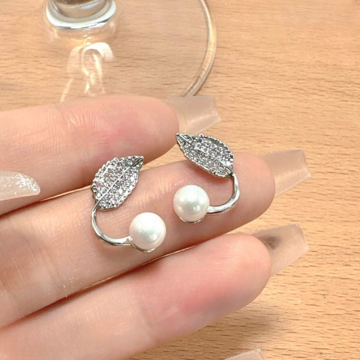 Earings, Beautiful Korean Leaf Pearl, for Women