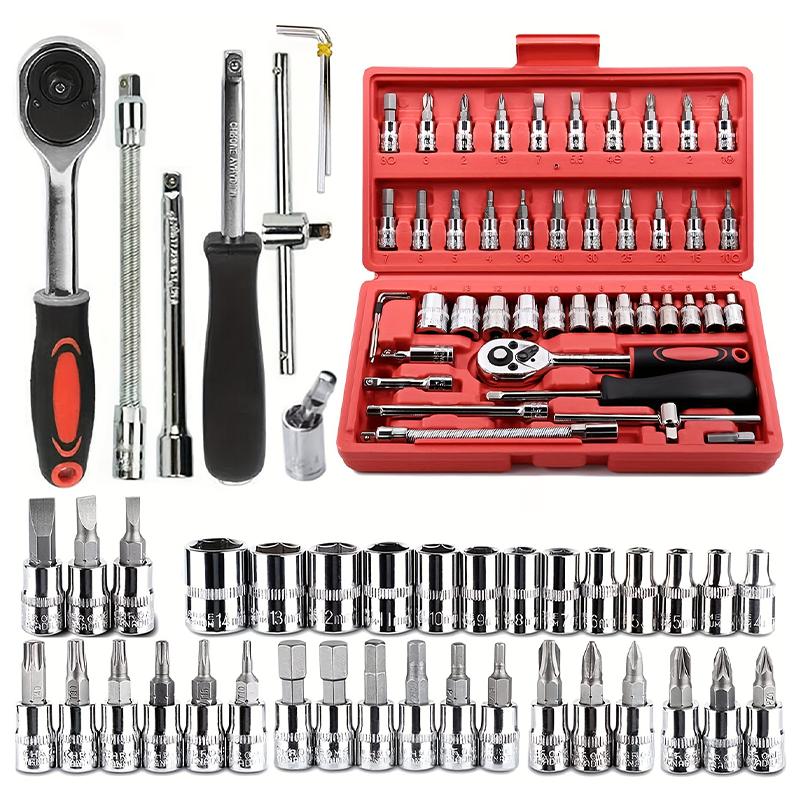 Professional Socket Wrench, with Ratchet Handle, Tool Set