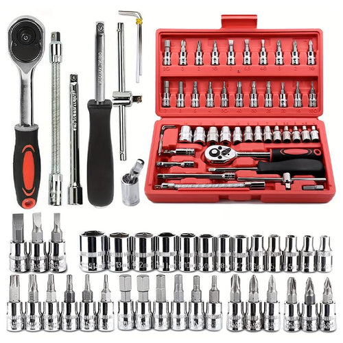 Professional Socket Wrench, with Ratchet Handle, Tool Set