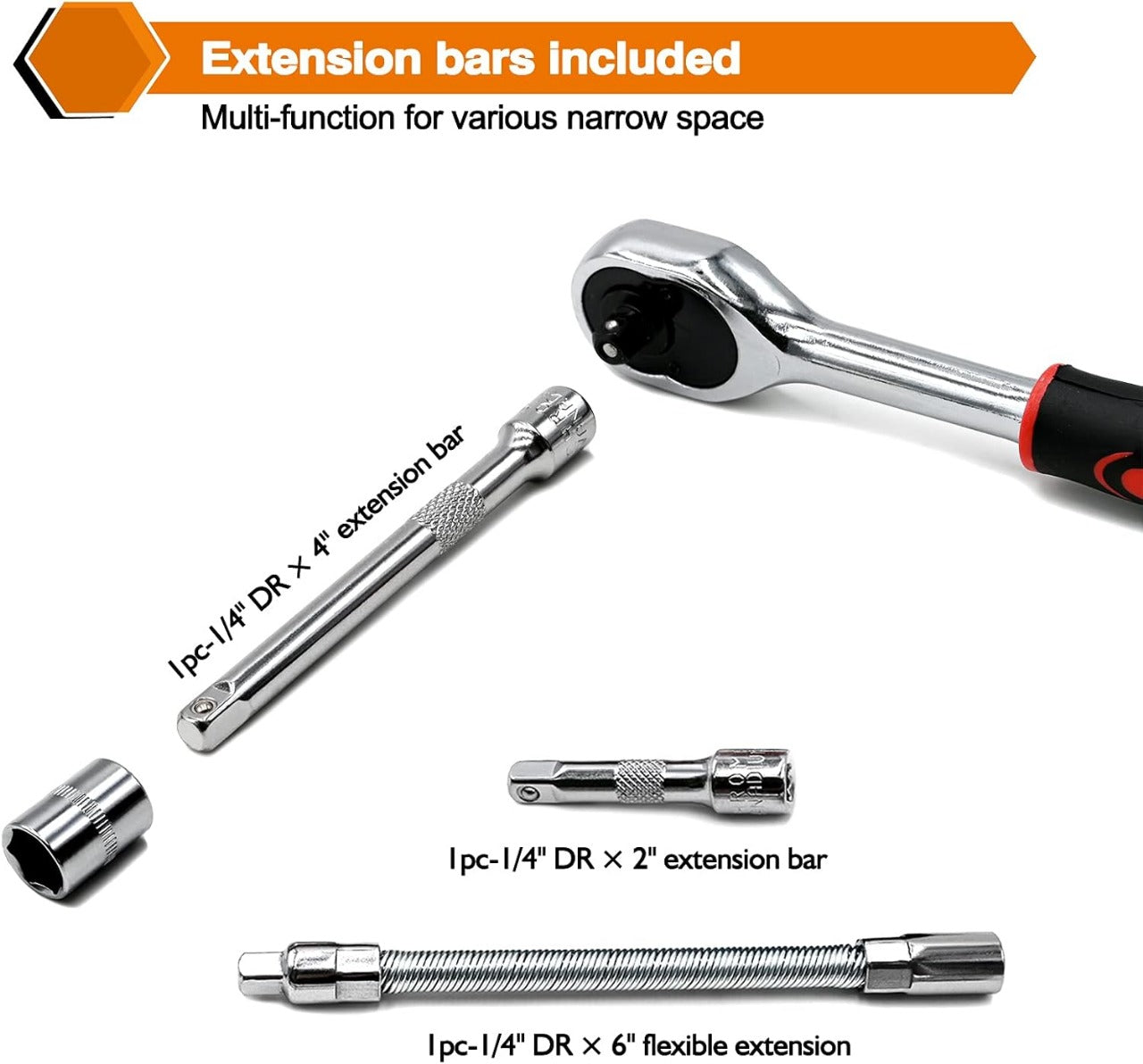 Professional Socket Wrench, with Ratchet Handle, Tool Set
