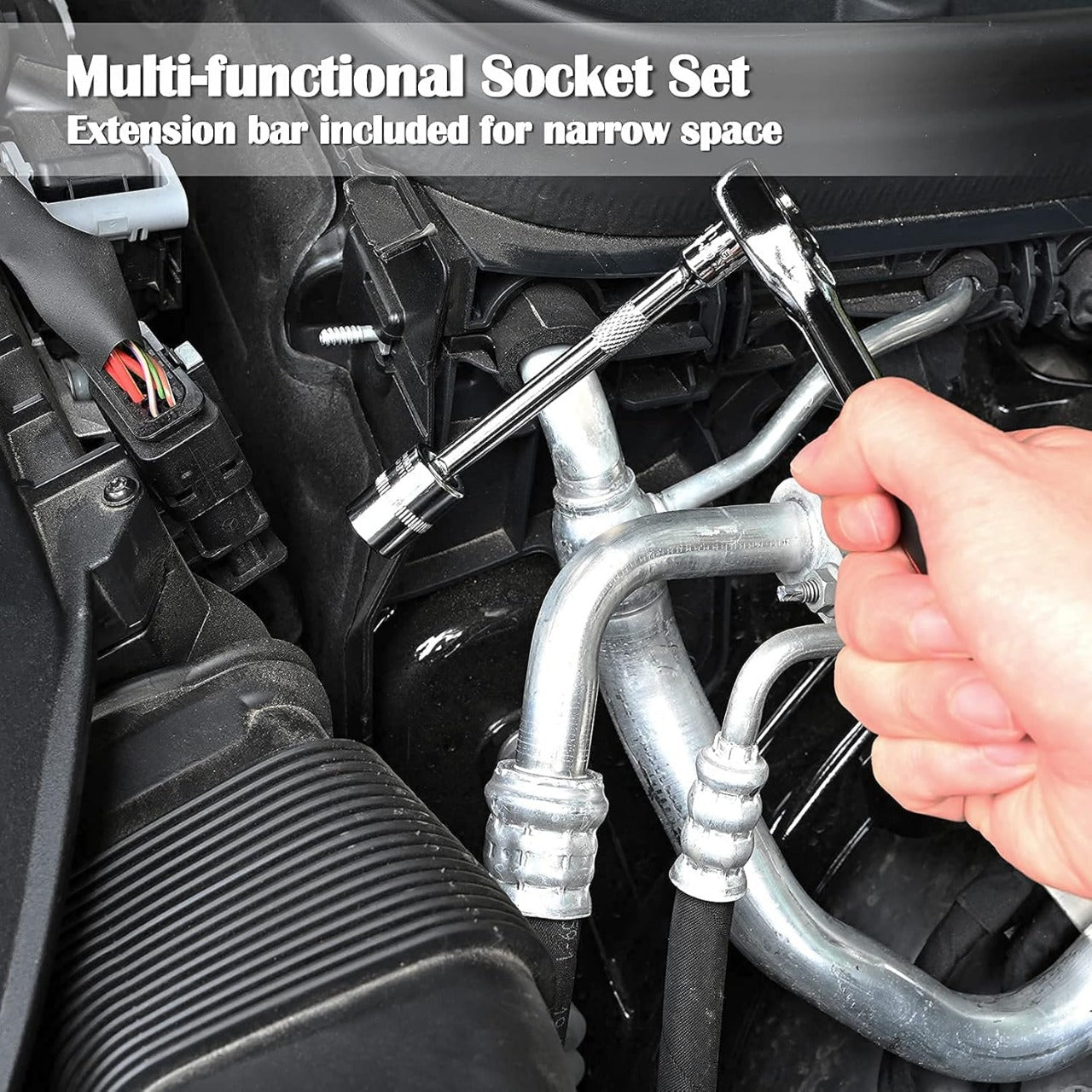 Professional Socket Wrench, with Ratchet Handle, Tool Set