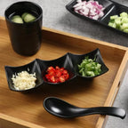 Microwave and Dishwasher Safe 3 Section Sauce Dish for Hot Pot and Sushi