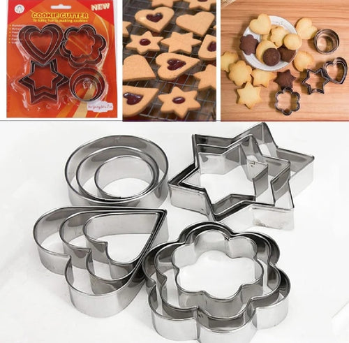Stainless Steel Cookie Cutter,Assorted Shapes for Baking, Pastry