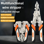 Electric Plass, Foldable 8 in 1 Wire Stripping Tool Multi Function