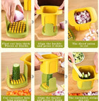 Multi-Function Handheld Chopper, Dicing, Slitting Slicing Tool for Quick Food Prep