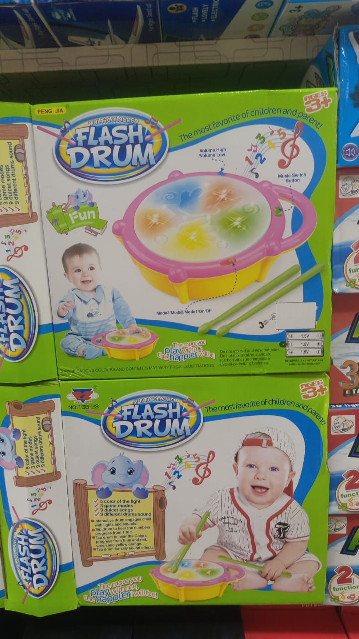 3D Flash Drum, Musical  with Lights, for Kids