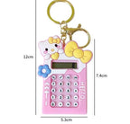 Mini Calculator Keychain,  Cute Pink Kawaii Cartoon Portable Calculator