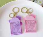 Mini Calculator Keychain,  Cute Pink Kawaii Cartoon Portable Calculator