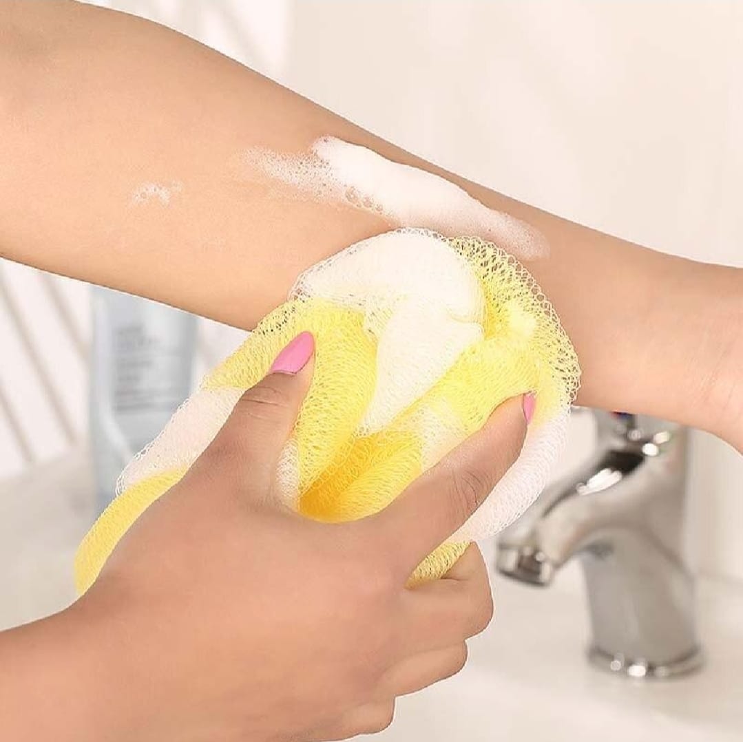 Wash Brush Bath, Back Hanging Mesh Shower Sponge