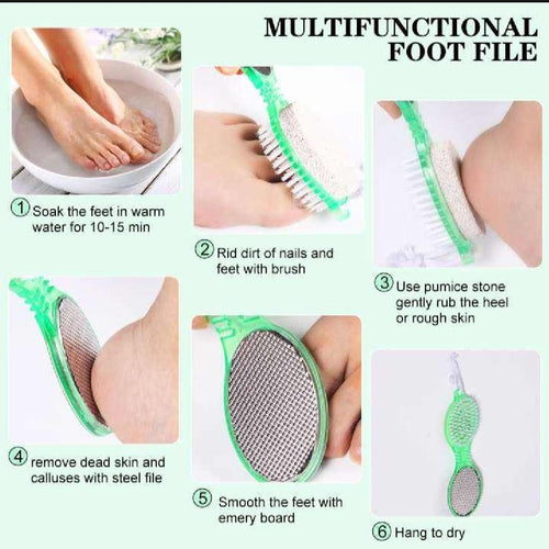 Pedicure Foot Filer, Callus Remover, Pumice Stone, Nail Brush