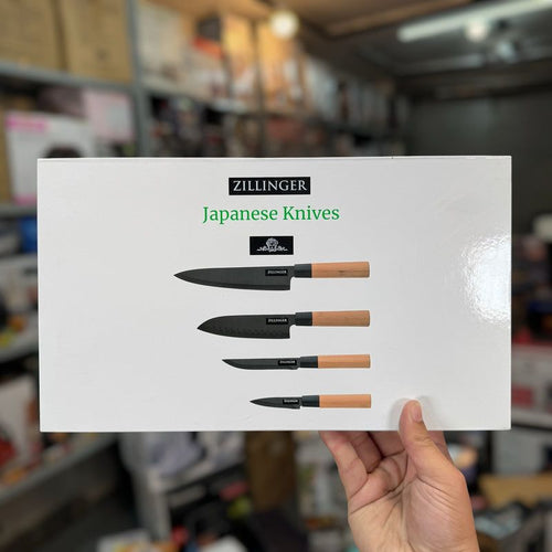 Japanese Inspired Stainless Steel Knife With Pure Wood Handle