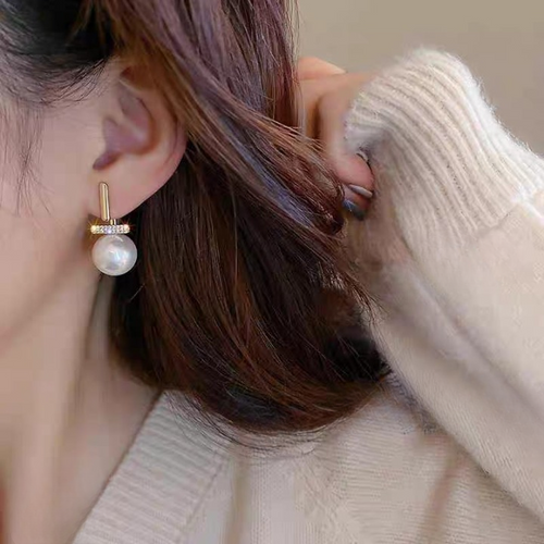 Elegant Pearl Drop Earrings, Stylish Dangle, for Women