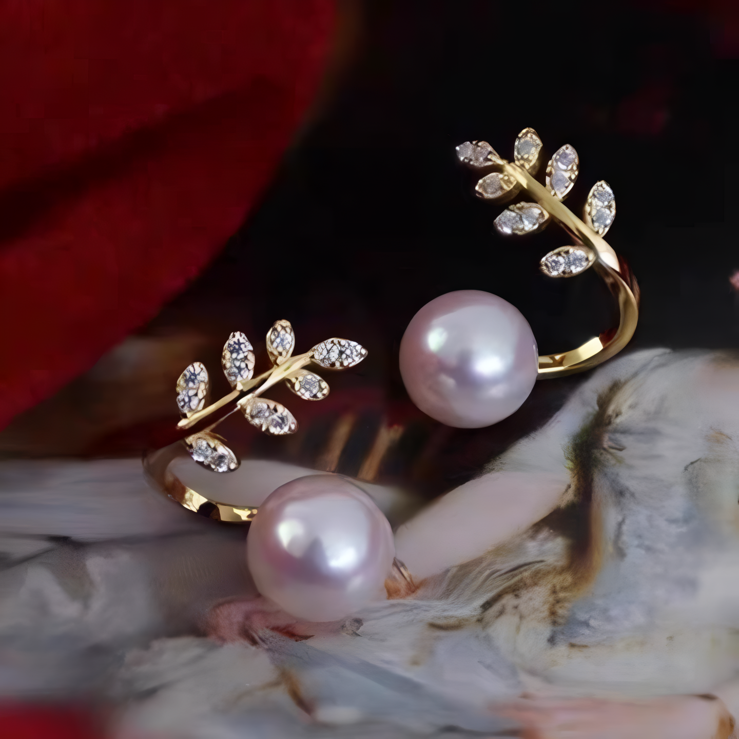 Elegant Leaf Pearl Korean Earrings, Stylish Jewelry for Women