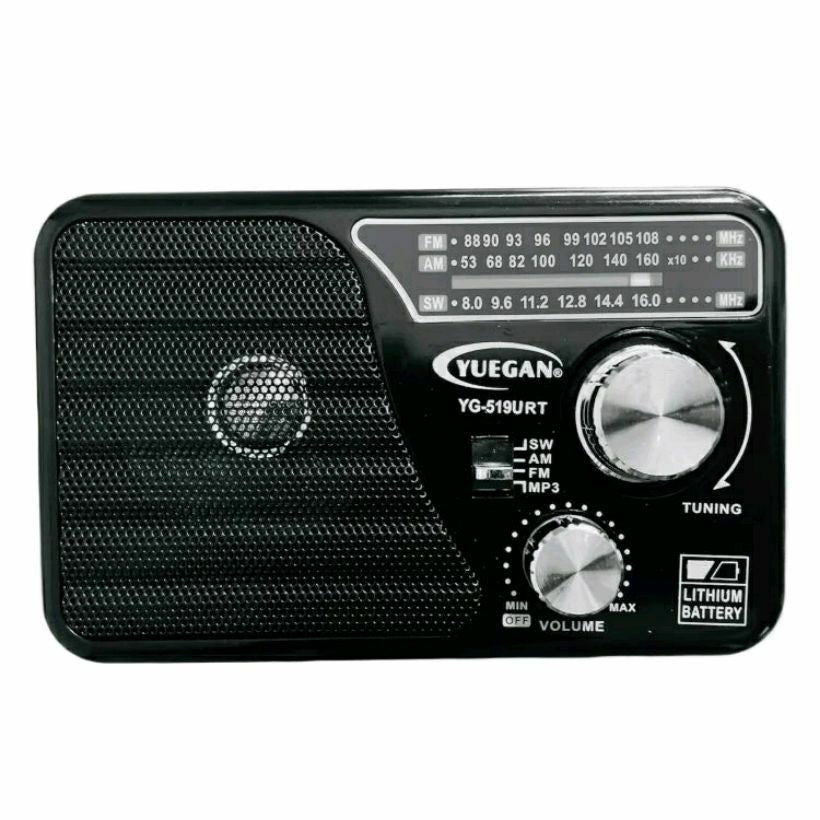 Radio, YUEGAN YG-518URT, 3-Band Portable Rechargeable Battery