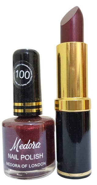 Medora Matching Lipstick and Nail Polish Duo Premium Beauty Combo