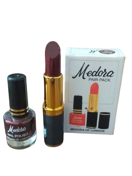 Medora Matching Lipstick and Nail Polish Duo Premium Beauty Combo