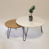 Tatami ways Contrasted Round Tables (Single)