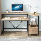 Gibbous Home Office Workstation Writing Organizer Desk Drawer Table
