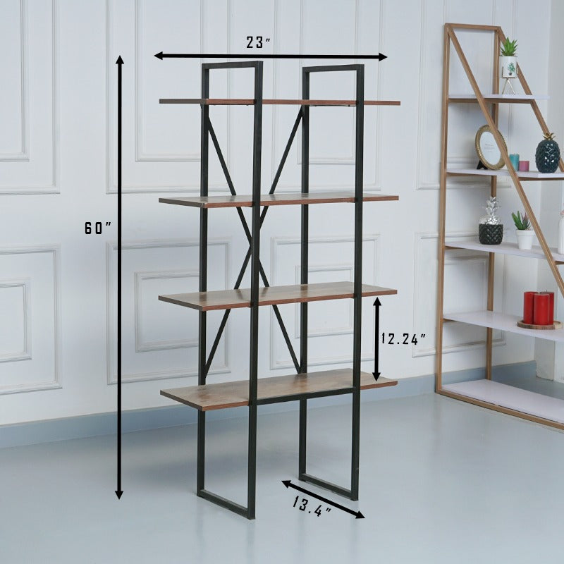 Lindos Living Drawing Room Bookcase Shelve Organizer Decor Rack