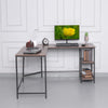 ALLENA L-Shape Home Office Workstation Writing Organizer Desk Table