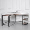 ALLENA L-Shape Home Office Workstation Writing Organizer Desk Table