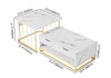 Abide Living Lounge Dining Room Nesting Coffee Center Table (Set of 2)