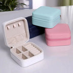 Storage Box, Travel Jewelry Zipper Organizer Case