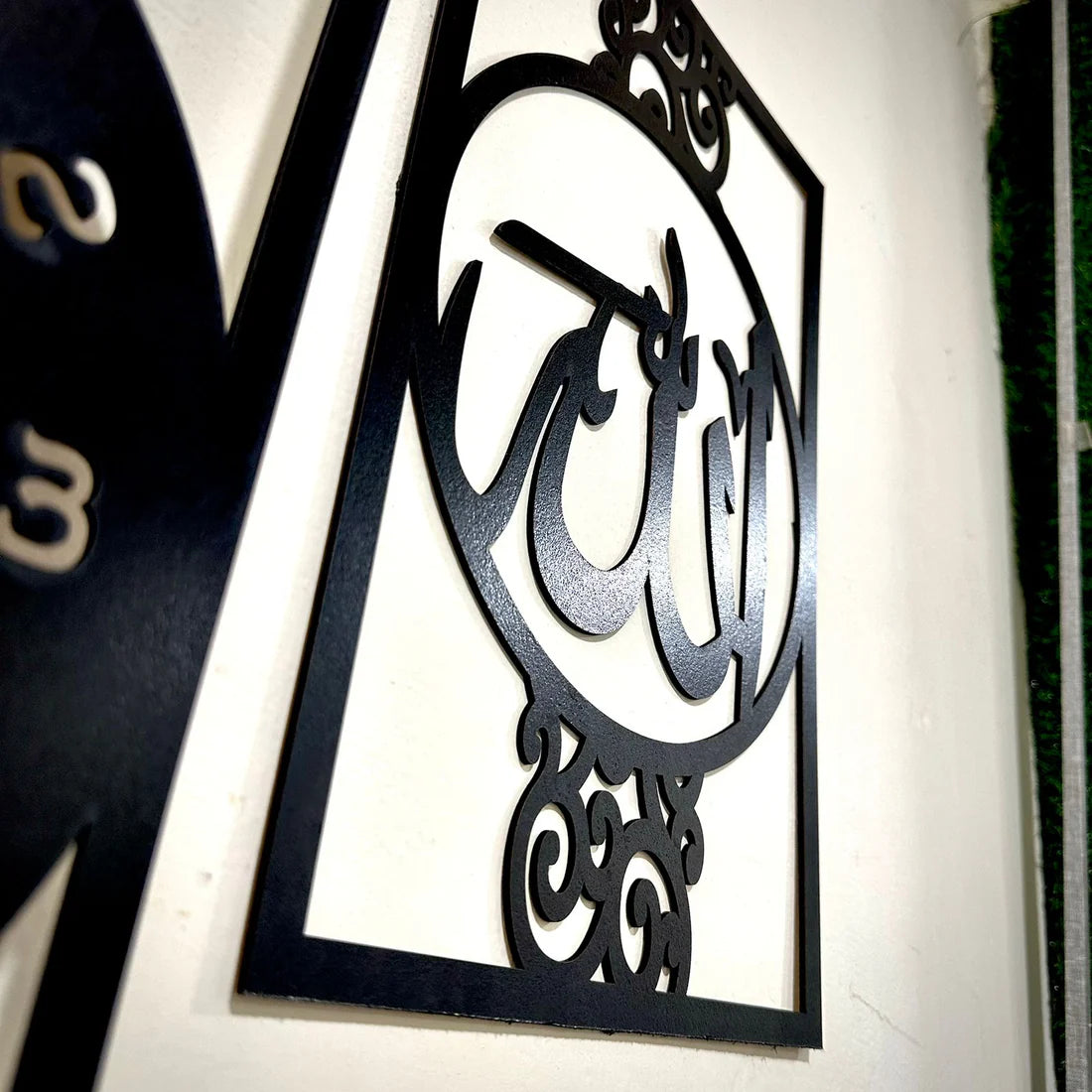 Islamic Allah Muhammad (SAW) 3d wood wall clock for Home And Office Decoration