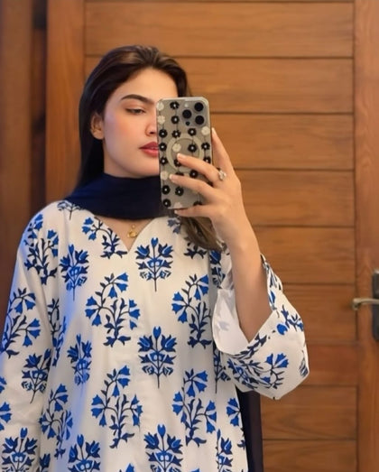 Saphire brand 2-piece Block printed