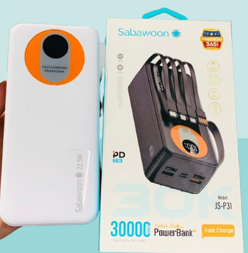 Power Bank, Universal Mobile Compatibility, Sabawoon Bettery 30000mAh