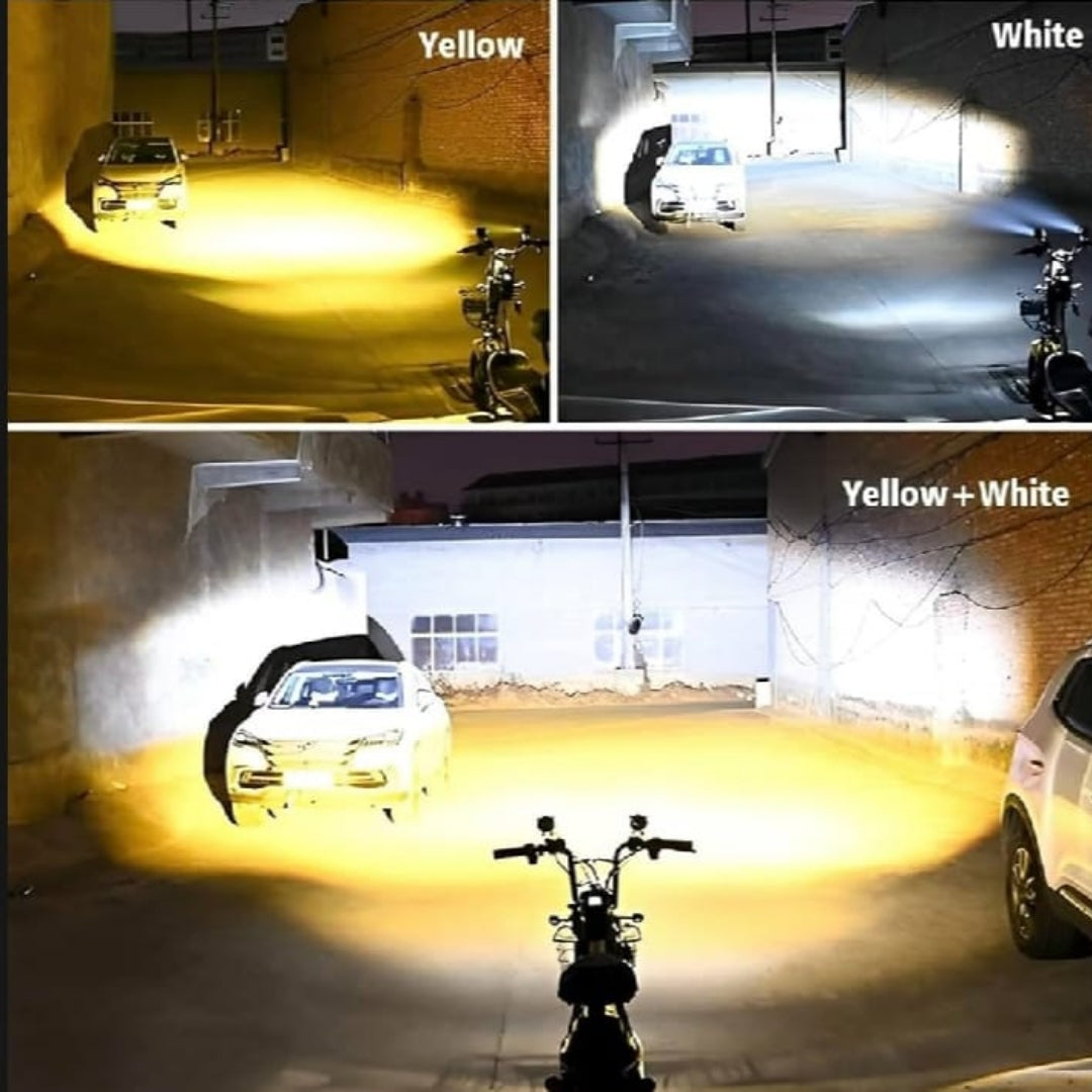White and yellow LED light