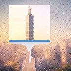 Wiper Squeegee, Glass Cleaning for Bathroom Windows and Tiles