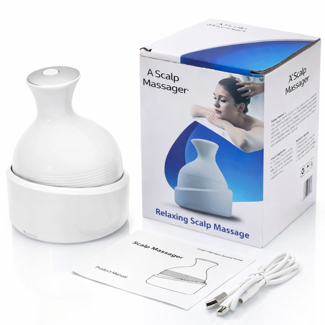 Wireless Scalp Massager with 4 Nodes Waterproof Head and Body Massager