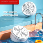 Portable USB Mini Turbo Washer | Ultrasonic Travel Washing Machine for Socks, Underwear & Dishes