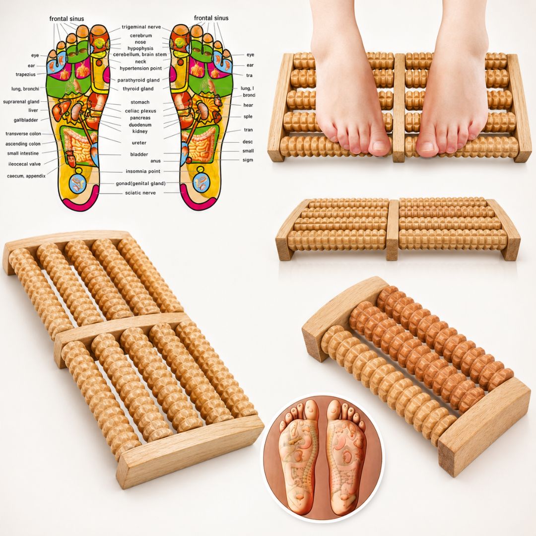 Wooden Roller Body Massager for Arms, Legs & Back