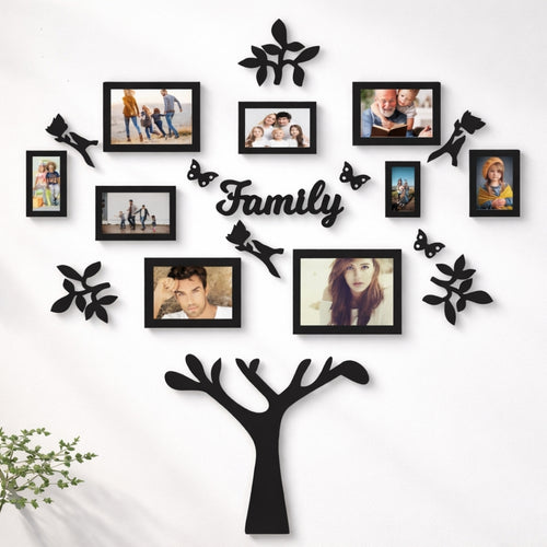 Wooden Family Tree Photo Wall Decoration Lasani Wood Wall Art
