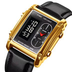Wrist Watch, Skmei 1868, Dual Display Analog Digital Leather Strap for Men