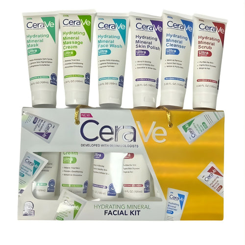 Hydrating Mineral Facial Kit, 6-Pack, Daily Skincare for All Skin Types