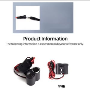 Motorcycle Handlebar Phone Charger Waterproof USB Power Adapter 12V 2.0A With Switch And Cigarette Lighter For GPS Navigation DVR