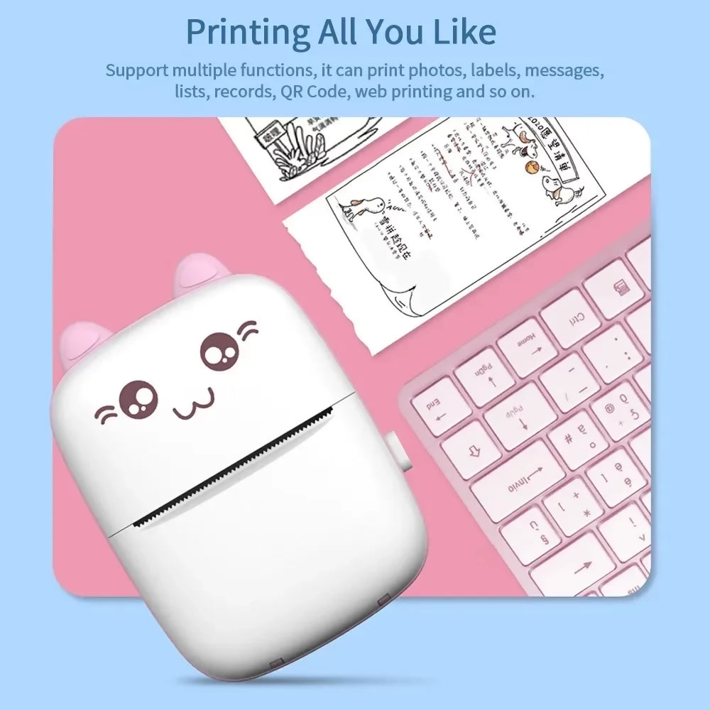 Mini Portable Pocket Thermal Printer – Wireless Receipt & Photo Printer (Random Color)