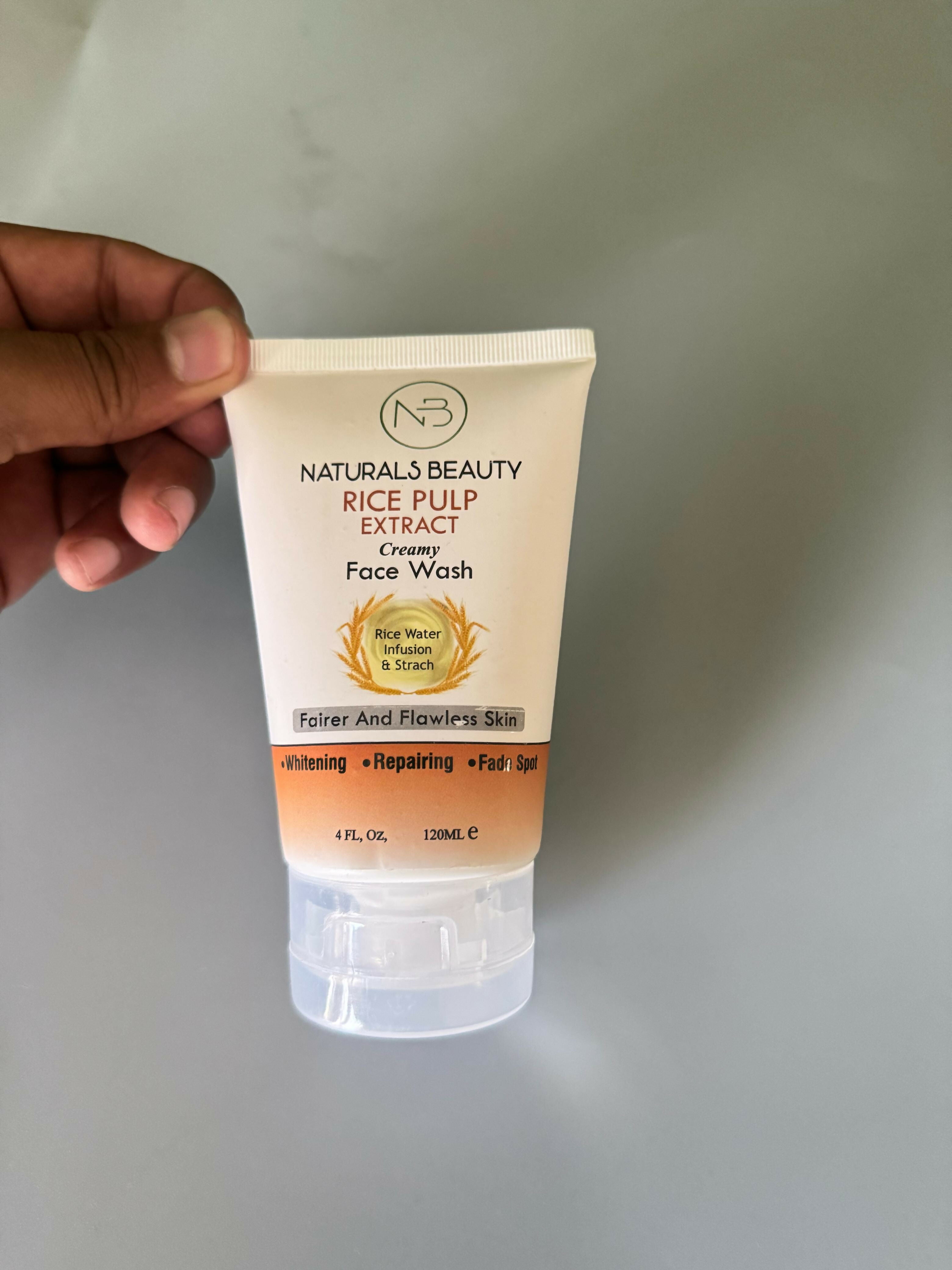 Acne Deep Cleansing Foam Facial Cleanser – Exfoliating Natural Rice Water Face Wash with Glutathione for Brightening, Oil Control, and Pore Refining – Gentle Daily Skincare for Acne-Prone & Sensitive Skin 120ml