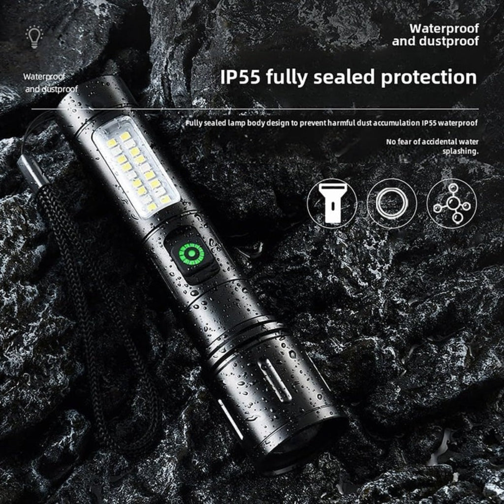 X-Balong BL-603-TG Rechargeable LED Flashlight with Zoom