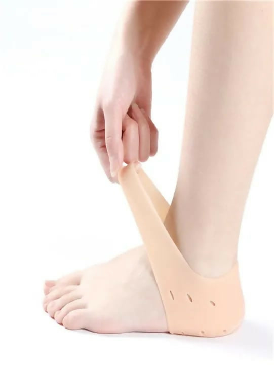 Silicone Gel Heel Pad Socks | Pain Relief & Anti‑Crack | 1 Pair Heel Guards & Protectors for Men & Women